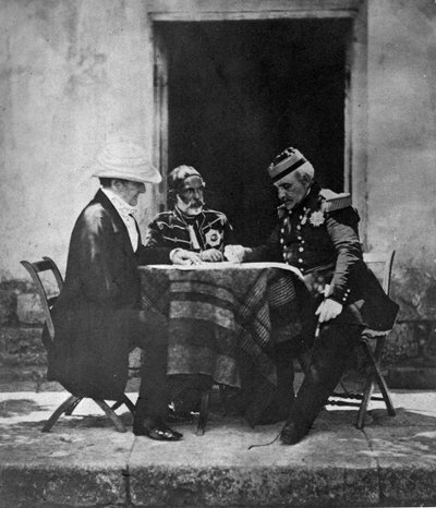 Consejo de guerra celebrado en la mañana de la toma de Mamelon, 1855 de Roger Fenton